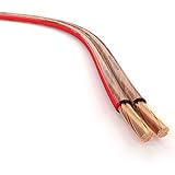 KabelDirekt - Pure Copper Stereo Audio Speaker Wire & Cable - Made in Germany - 14 AWG Gauge - 50 feet - (For Hifi Speakers and Surround Sound Systems, OFC Pure Copper, with polarity markings)
