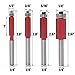 ASNOMY 4pcs Bearing Flush Trim Bit Set with 1/4