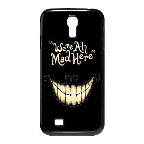 Alice In Wonderland We'Re All Mad Here Cheshire Cat Smile Face Unique Durable Hard Plastic Case Cover For Samsung Galaxy S4 I9500 Custom Design Fashion Diy (S4 9500, Multi-Color) (6478569951677)