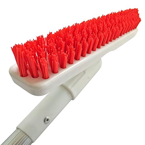 Grout Gorilla Heavy Duty Grout Scrub Brush with Long Handle, Shower Floor Scrubber for Cleaning