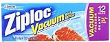 Ziploc Vacuum Refill Bags (Pack of 3)(12 count)(Special one-way valve that allows air in the bags to be removed)(Includes specially designed vacuum bags)