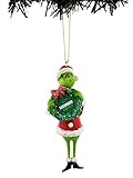 Dr Seuss The Grinch Kurt Adler Christmas Holiday Ornament Gift Boxed (Wreath, 4