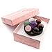 Top Plaza 7 Chakra Star Group Rock Healing Energy Gemstone Crystal Balls Statue Figurines Array on Obsidian Stand, for Chakra Healing, Devination, Home Decor(16 MM Balls Obsidian Stand)