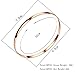 Carweilon 18K Gold Smooth Exquisite Cuff Bangle Bracelet Jewelry Set Jewelry Gift For Women 18K Gold, 8.4inch