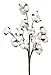 Cotton Stem - Pack of 3 - Floral Cotton Wired Stem / Stalk - Bulk Wholesale Pricing