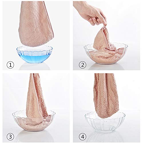 Smilco Microfiber Hair Towel Warp, 3 Pack Hair Turbans for Wet Hair