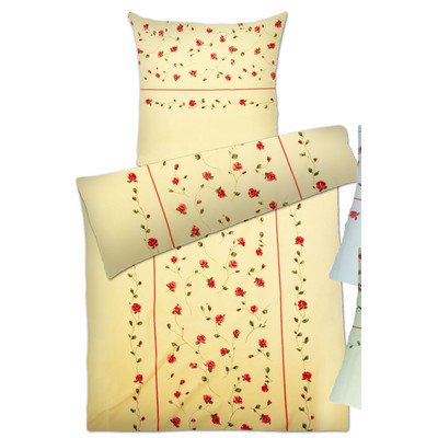 Dyckhoff 3054670800 Melina Weichfrottierbettwäsche, RV Garnitur 135 x 200 cm und 80 x 80 cm Kissen, 800, gelb