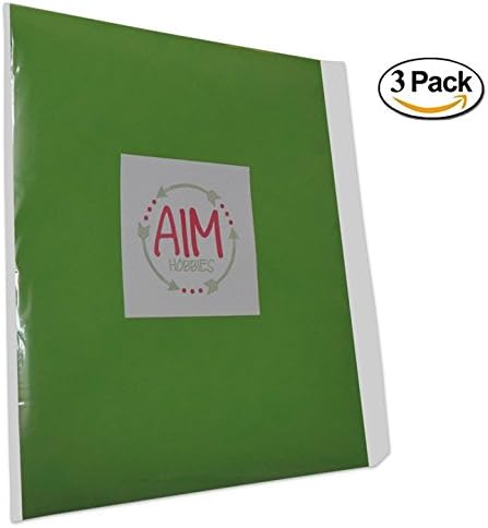Aim Hobbies Heat Transfer Vinyl 12 x 10 - Pack of 3 Sheets (Light Green)