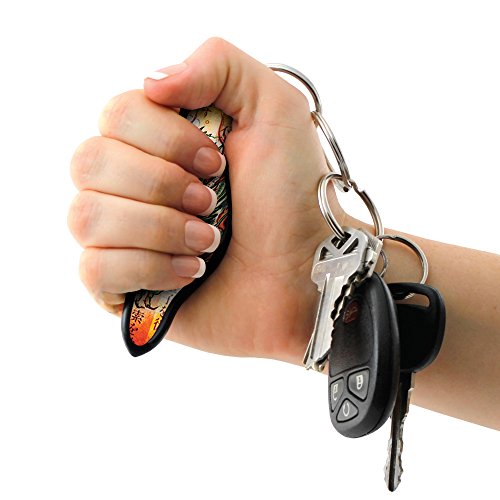MUNIO Designer Self Defense Kubotan Keychain with Ebook (Dragon Legend)