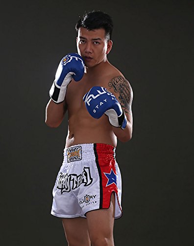 image for FLUORY Muay Thai Fight Shorts,MMA Shorts Clothing Training Cage Fighti