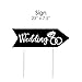 Big Dot of Happiness Black and White - Arrow Wedding and Reception Directional Signs - Double Sided Outdoor Yard Sign - Set of 6