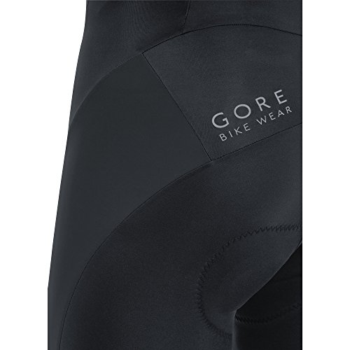 Gore Bike Wear Men's Short Bib Tights, Padded, Breathable, GORE Selected Fabrics, Bib Tights short +, Size: M, Black, WELEME