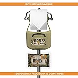 Bob's Butt Wipes Hanging Flushable Wipe Dispenser & 42 Count Wipes - Tan