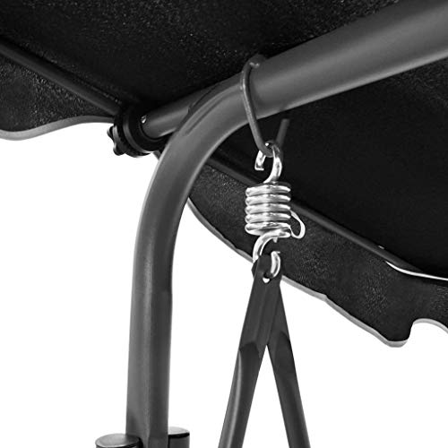 CASTLOVE Hollywoodschaukel mit Dach Schwarz – Bild 5