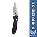 Benchmade - Mini Presidio II 575 Knife, Drop-Point Blade, Plain Edge, Satin Finish, Black Handle