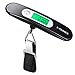 E-PRANCE Digital Luggage Scale, Portable Handheld Travel Luggage Scale with Backlight LCD Display/ Auto-lock/ Tare Function for Travel/ Outdoor/ Home Use/Rubber Paint, 110 lb / 50kg Capacity (Black)