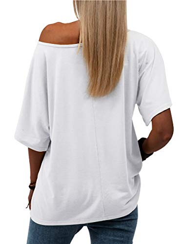 Women-Let-It-Bee-Shirt-Funny-Bee-Graphic-Tee-Off-The-Shoulder-Letter-Print-Casual-T-Shirt-Tops