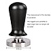 Dfamy Calibrated Coffee Tamper 58 mm Stainless Steel Flat Base Ergonomics Aluminum Handle Coffee Tamper Calibrated 30 LB Press