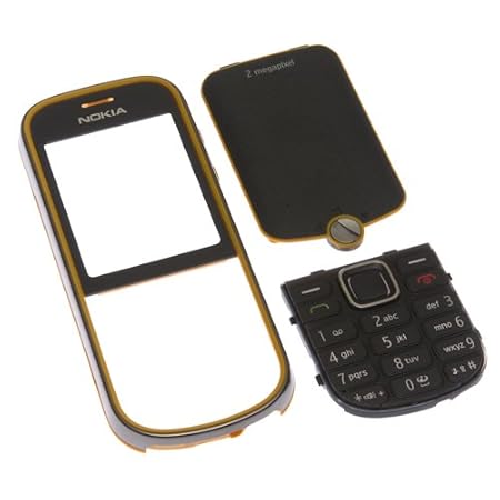 NOKIA 3720 CLASSIC ORIGINAL COVER OBERSCHALE FRONTCOVER AKKUCOVER TASTENMATTE TASTATUR 3TLG YELLOW EDITION + ein Gel Pen mit 