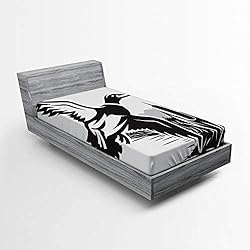 Ambesonne Duck Hunting Fitted Sheet, Bold