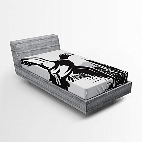 Ambesonne Duck Hunting Fitted Sheet, Bold