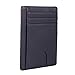 RFID Blocking Wallet - Slim Front Pocket Business Card Holder with ID Window - Napa Black