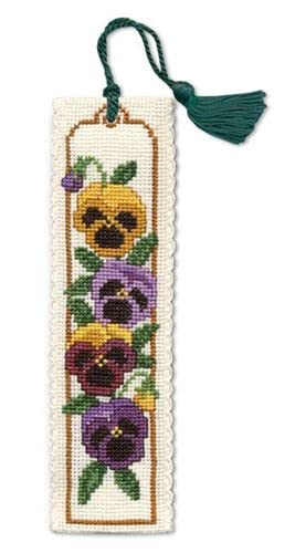 Textile Heritage Pansies Bookmark Cross Stitch Kit
