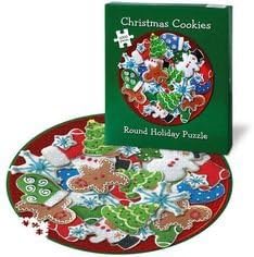 1000 Piece Christmas Cookies Round Holiday Puzzle