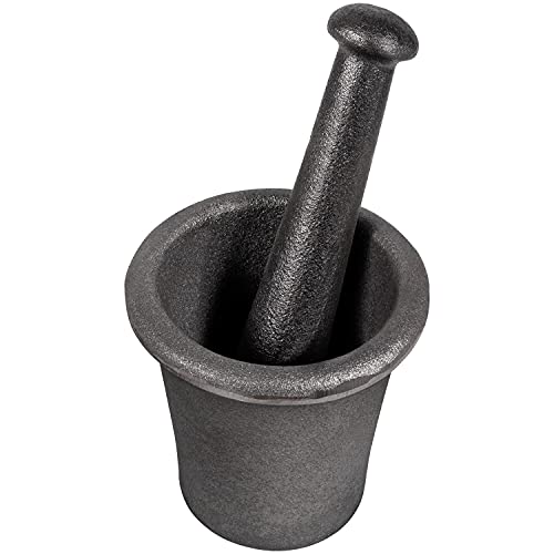 Rock-Ore Crusher-Pulverizer Assay Gold/Silver/Quartz Crusher Gold Prospecting Cast Steel Mortar Pestle Large Size(3.6KG)
