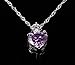 Godyce Heart Amethyst Pendant Necklace Women Girl Purple Crystal 18k Gold Plated Jewelry