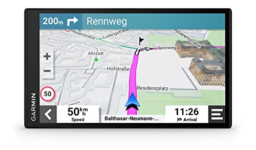 Garmin DriveSmart 76,GPS Sat Nav, 7 Display, Map Updates for UK, Ire and Full Europe, Digital Traffic,Bluetooth Hands-free Calling,Voice Commands/Smart Features,