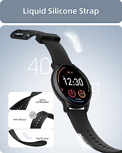 Parsonver Smart Watch Answer/Make Call, Fitness Watch for Men Women, Smartwatch IP68 Waterproof, 100+ Sport Modes, Heart Rate/Sleep Monitor, Fitness Watch for Android and iOS, Black, SPROD1