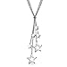 Bling Jewelry Celestial USA Patriotic Lucky Multi Stars American Rock Star Lariat Statement Y Necklace For Women For Teen .925 Sterling Silver