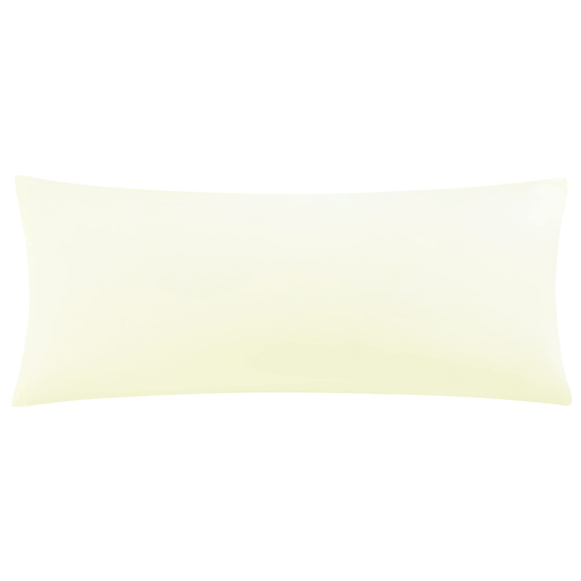 sourcing map Soft Brushed Microfiber Body Pillow Cover with Zipper Closure, Bolster Pillow Cases Long Pillow Cases for Body Pillow Cream 20"x55" (4ft 6in)