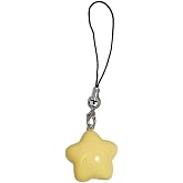 Gllehkt Fat Star Phone Chacin Phone Charm Lanyard Strap Bag Hanging Pendant Decorations Ornament Fashion Jewelry Accessory, 7x2.5cm, Yellow