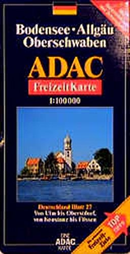 ADAC FreizeitKarte Deutschland 27. Bodensee, Allgäu, Oberschwaben 1 : 100 000 by Unknown. (Map)