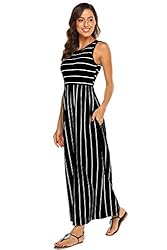Hount Summer Striped Maxi Dresses for Women
