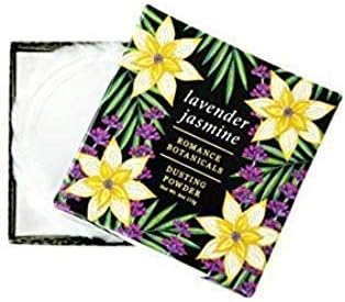 Greenwich Bay LAVENDER JASMINE Dusting Powder with Puff, Romance Botanicals 4 oz