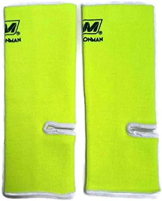 MTF Muay Thai Ankle Supports Pain Foot Wrap Guard for Muay Thai Kick Boxing MMA - Size L (PAIR)
