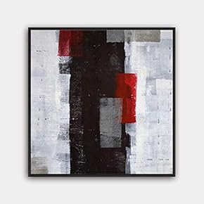 Framed Canvas Wall Art Modern Texture Painting Canvas Prints Home Artwork Decoration for Living Room,Bedroom - 16x16 inches