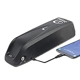 Joyisi Ebike Battery 48V 13AH / 36V 15AH Lithium ion Battery with Charger, USB Port, Electric Bike Battery for 1000W / 500W Bike Motor (Black)