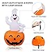 Halloween Inflatable Ghost in Pumpkin with Hat 4.5ft, Merryxgift Inflatable Halloween Blow up Decorations for Holiday Indoor Outdoor Yard Garden Lawn