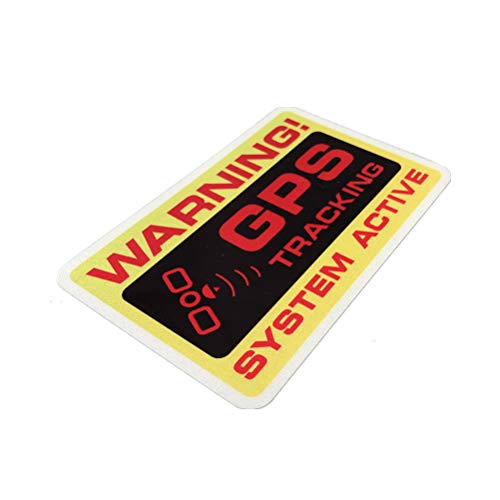 2PCS Car Styling Decals Warning GPS Tracking System Active Bike Motorcycle Sticker 120x75mm (C)