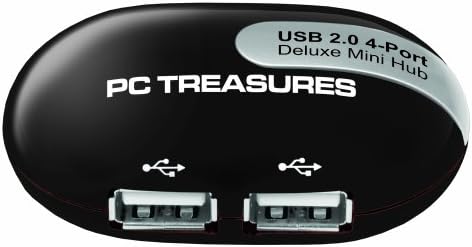 Digital Treasures USB Mini-Hub with 4 USB Ports (07203)