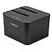USB3.0 to SATA Dual Bay Hard Drive Docking Station for 2.5/3.5inch SATA I/II/III HDD/SSD Offline Clone,Support 2x 10TB&UASP