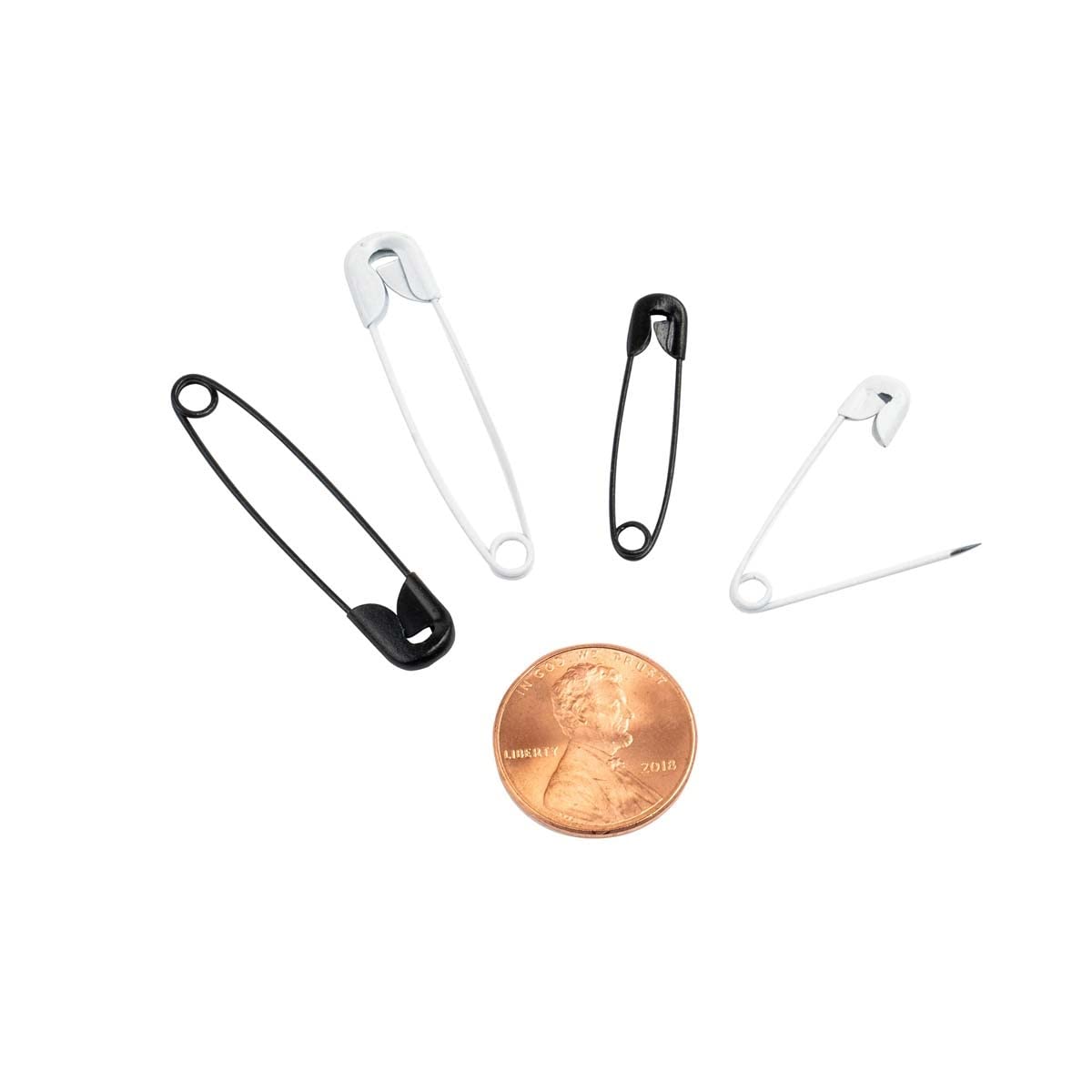 SINGER Asst Black and White Professional Style Safety Pins, Multisize, 25-Count