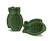 Convenient Gadgets & Gifts 3D Grenade Ice Cube Mold, Silicone, Green, 1 Piece