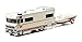 NEW 1:64 GREENLIGHT COLLECTION - CREAM 1973 WINNEBAGO CHIEFTAIN RV AND BOAT WITH TRAILER Diecast Model Car By Greenlight