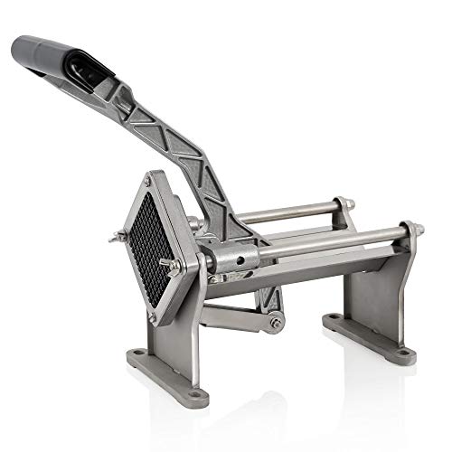 Mahlzeit Kartoffelschneider mit 4 Edelstahl Messer | 45 x 17 x 29,5 cm | Pommesschneider für Stifte oder Ecken | Gemüseschneider für Kartoffeln, Gemüse, Obst | Selbstgemachte Pommes Frites – Bild 3