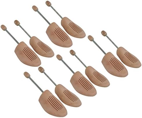 Set of 5 pairs Delfa Shoe Trees with spiral spring, made of wood, excellent moisture absorption